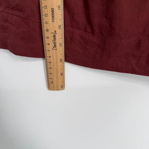 Odille Top Women’s 4 Brown Linen Crochet Lace Pleats Feminine Romantic Bohemian - Picture 6 of 9